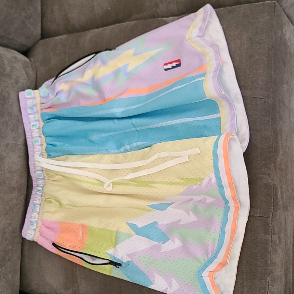 Who Cares Thrillest "What The," pastel shorts new size large